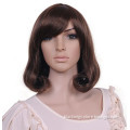 Lady Medium Long Dark Brown Full Wig hair FF14-B